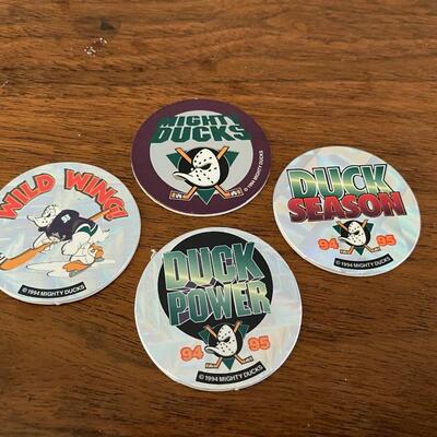 Set of 4 Del Taco 1994 1995 Mighty Ducks NHL POGs