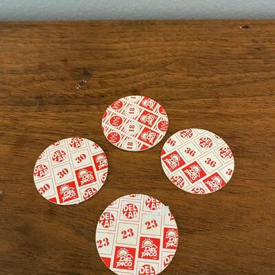 Set of 4 Del Taco 1994 1995 Mighty Ducks NHL POGs