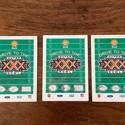 Drive to the Super Bowl XXX 30 Scratch and Win Football Trading Cards Shell Gas 1996