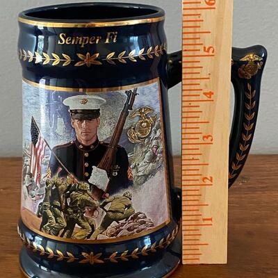 USMC Hamilton Collection The Few, The Proud US Marine Corp Beer Stein Numbered & COA 