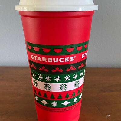 Limited Edition Plastic Reusable Starbucks Coffee Cup Christmas Holiday 2020 UNUSED