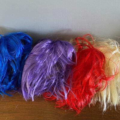 Set of 4 Halloween Dress Up Fashion Wigs