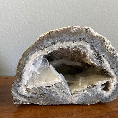 Three Cut Geode Rocks Crystals 3"+