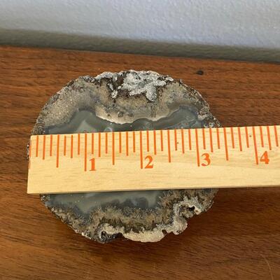 Three Cut Geode Rocks Crystals 3"+