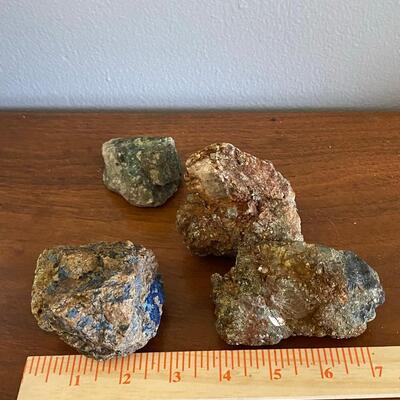 Mixed Rough Natural Rock Azurite Lapis Malachite Turquoise Pyrite Selenite