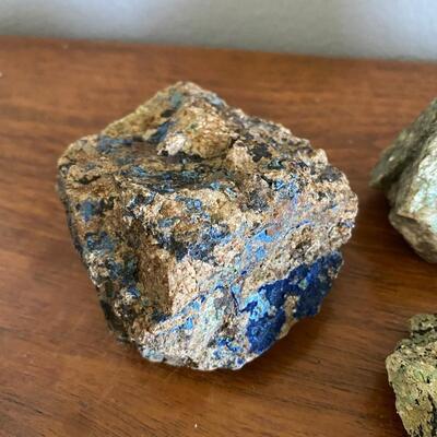 Mixed Rough Natural Rock Azurite Lapis Malachite Turquoise Pyrite Selenite