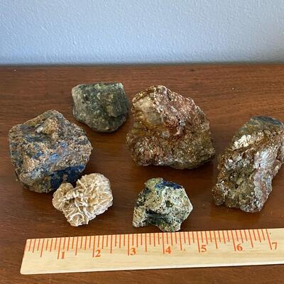 Mixed Rough Natural Rock Azurite Lapis Malachite Turquoise Pyrite Selenite