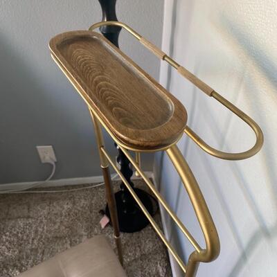 Vintage Mid Century Pearl Wick Gentleman's Butler Dressing Room Valet Chair