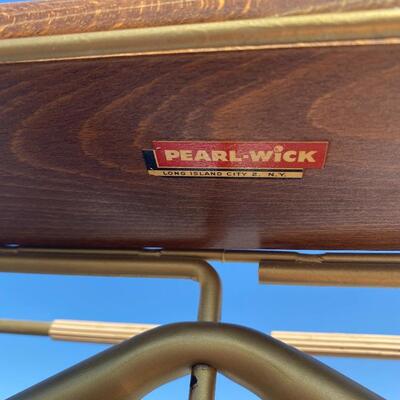 Vintage Mid Century Pearl Wick Gentleman's Butler Dressing Room Valet Chair