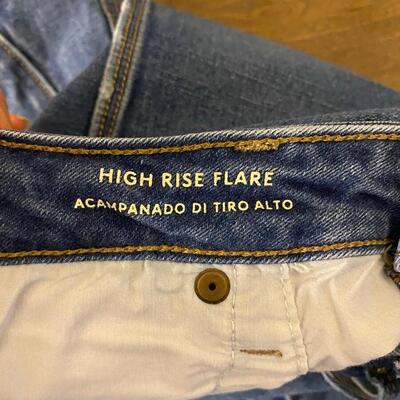 Universal Thread Medium Wash Blue Denim High Rise Flare Jeans Size 14