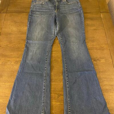 Universal Thread Medium Wash Blue Denim High Rise Flare Jeans Size 14