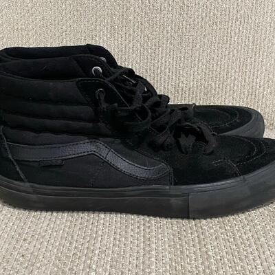 Men's VANS Black/Black Old Skool Pro High Top Shoe Size 10.5