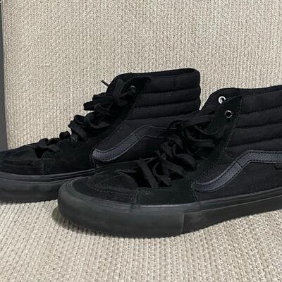 Men's VANS Black/Black Old Skool Pro High Top Shoe Size 10.5
