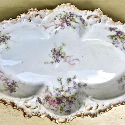 Group of 9 Vintage & Antique Beleek and German Porcelain Items creamer / pitcher / individual salts/oval dishes