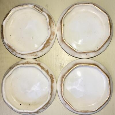 Group of 9 Vintage & Antique Beleek and German Porcelain Items creamer / pitcher / individual salts/oval dishes