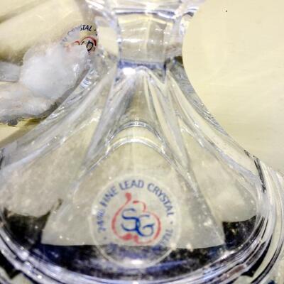 Pair of Crystal Candle Holders a