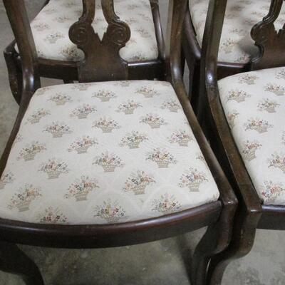 Vintage Dining Room Chairs - Upholstered Seats