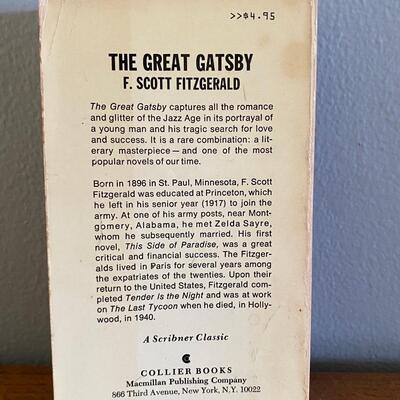 The Great Gatsby F. Scott Fitzgerald Paperback Classic Novel