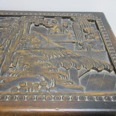 Hand Carved Chinese Wood Trunk