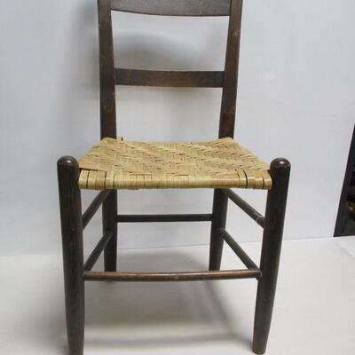 Side Chair With Woven Seat