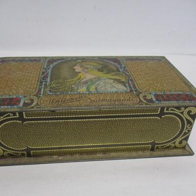 Antique Whitman's Salmagundi Alphonse Mucha Art Nouveau Tin Litho Candy Box