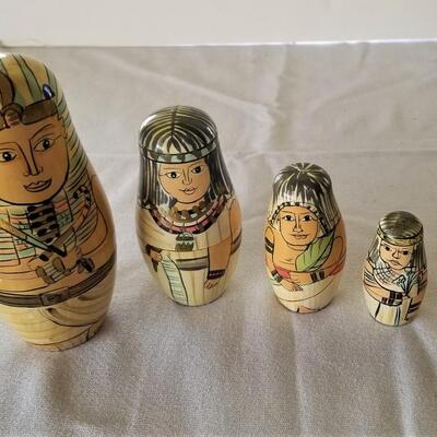 Lot #36  Two sets of Russian Style Nesting Dolls