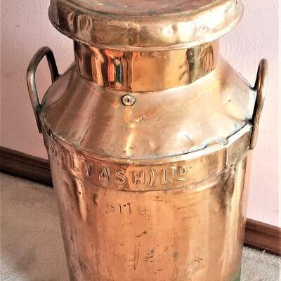 Lot #38  Vintage Copper Milk jug - English