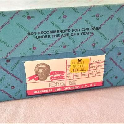Lot #49  Madame Alexander Doll "Rebecca" with box