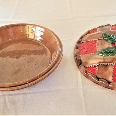Lot #51  Cherry Pie Ceramic Pie Dish