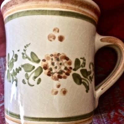 4 mugs cups mid century vintage hand painted Germany