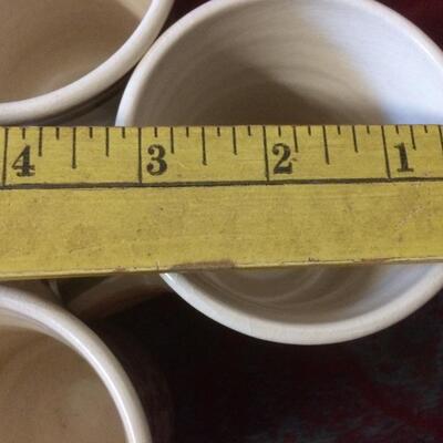4 mugs cups mid century vintage hand painted Germany