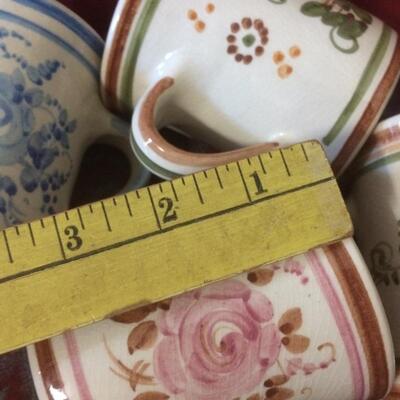 4 mugs cups mid century vintage hand painted Germany