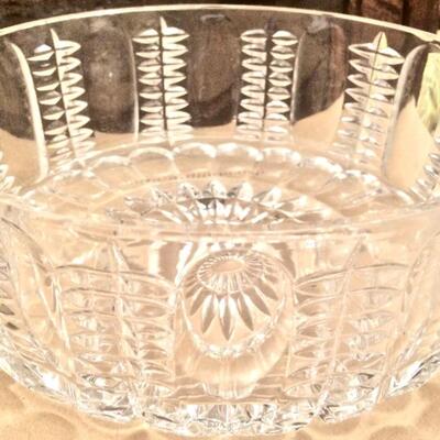 Vintage Mid Century Crystal Bowl 8x3"