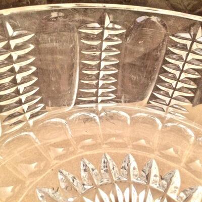 Vintage Mid Century Crystal Bowl 8x3"