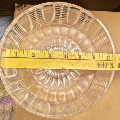 Vintage Mid Century Crystal Bowl 8x3"