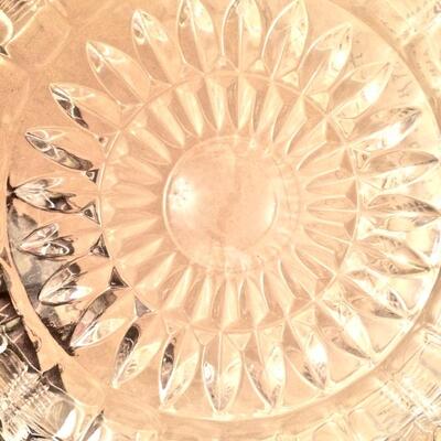 Vintage Mid Century Crystal Bowl 8x3"