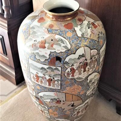 Lot #55  Large Contemporary Asian Style Vase