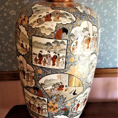 Lot #55  Large Contemporary Asian Style Vase
