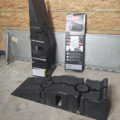 Car Ramps and Tire Rack
