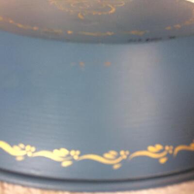 Tole Painted Wood Bowl