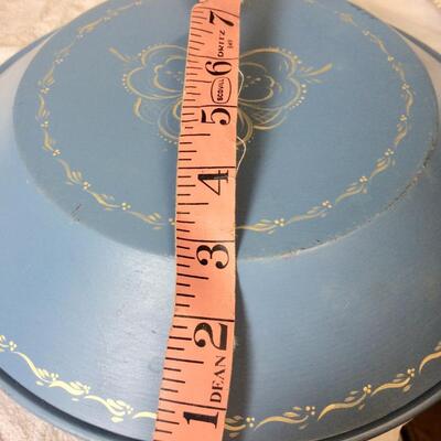 Tole Painted Wood Bowl