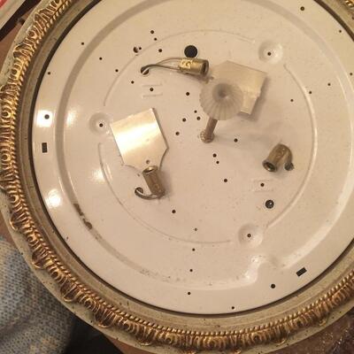 Ceiling 3 Light Fixture Metal White and Gold