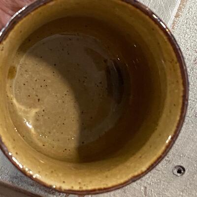 Vintage Mid Century Abstract Pottery Coffee Cup Mug