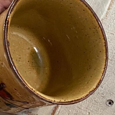 Vintage Mid Century Abstract Pottery Coffee Cup Mug