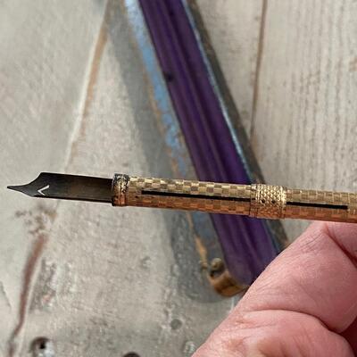Antique Fairchild Dip Pen Mother of Pearl Handle & Case