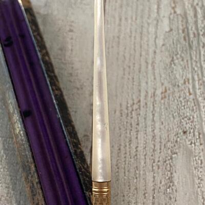 Antique Fairchild Dip Pen Mother of Pearl Handle & Case