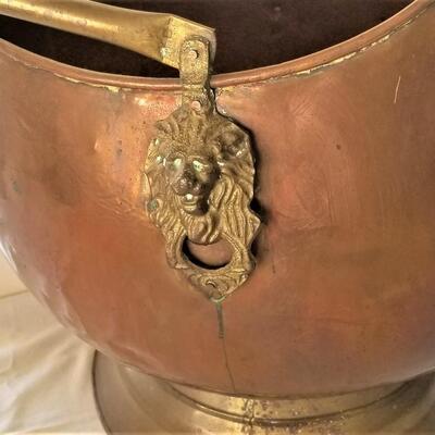 Lot #72  LARGE Copper Coal Scuttle