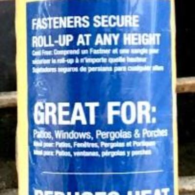 PVC Roll up Shade Cord Free new in package 36x72"