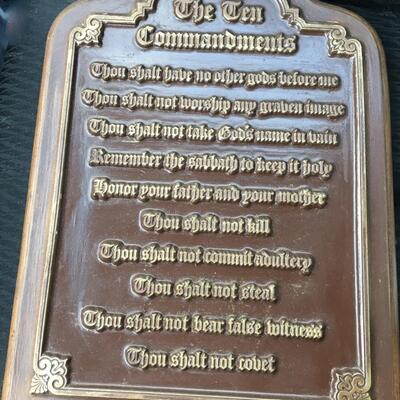 Ten Commandments Plaque