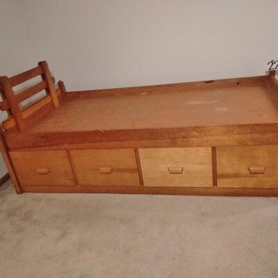 LOT 22 TWIN PLATFORM BED WITH UNDER DRAWERS